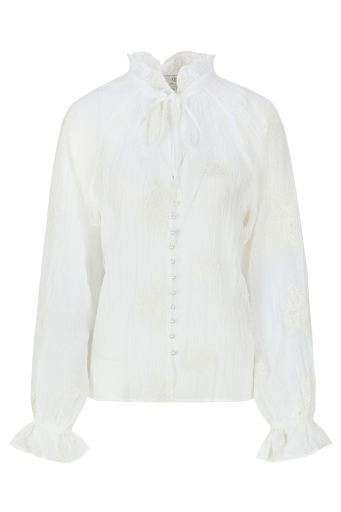 C&S The Label beige dames blouse | Vooraanzicht