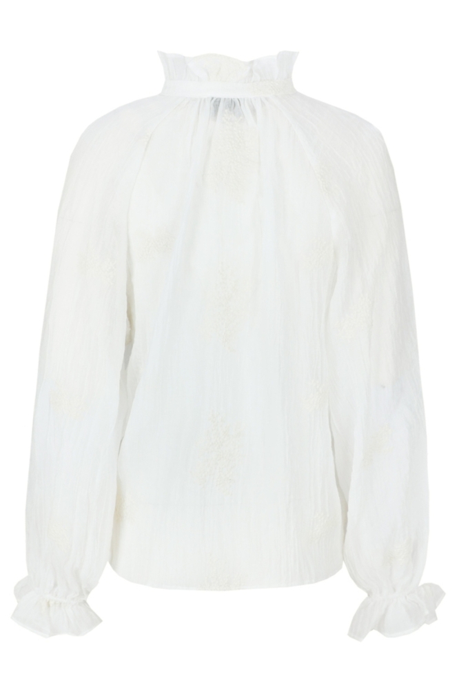 C&S The Label beige dames blouse | Achteraanzicht