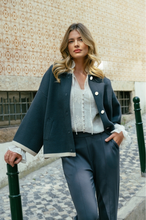 C&S The Label beige dames blouse | Sfeerbeeld, In situatie