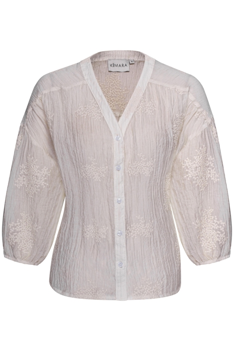 Kimara ecru dames blouse | Vooraanzicht