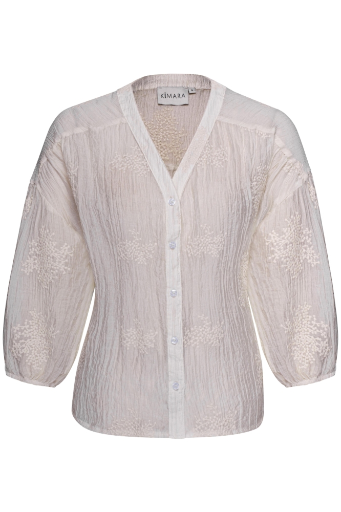 Kimara ecru dames blouse | Vooraanzicht