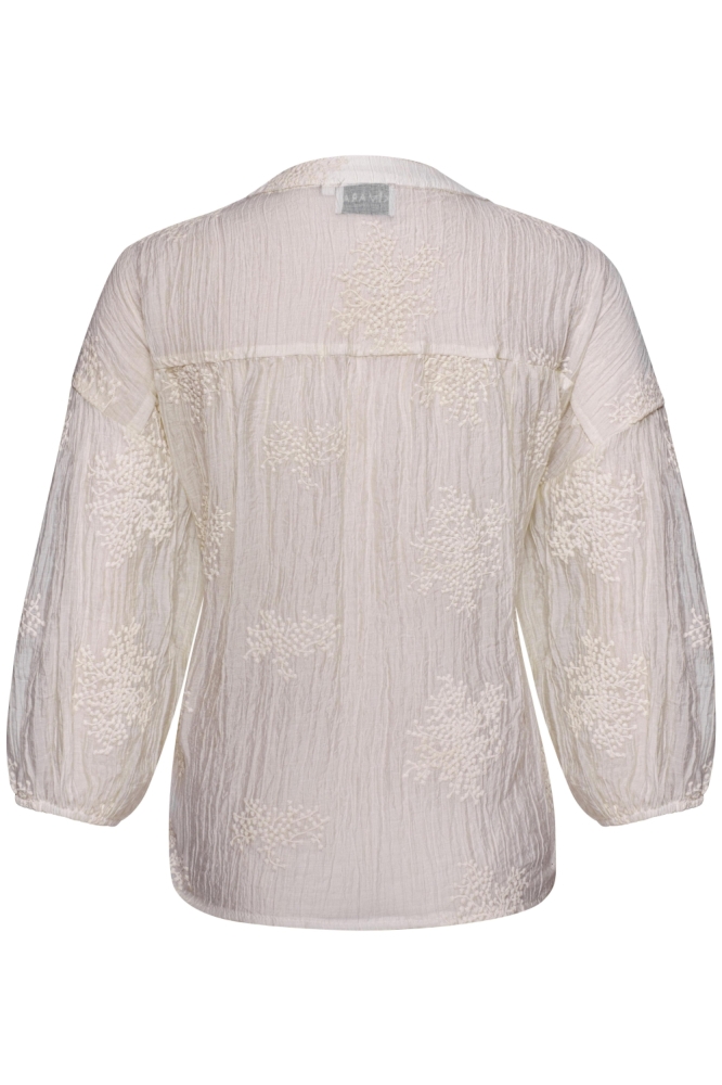 Kimara ecru dames blouse | Achteraanzicht