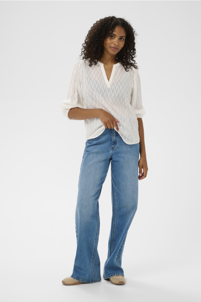 Kaffe witte dames blouse | Model