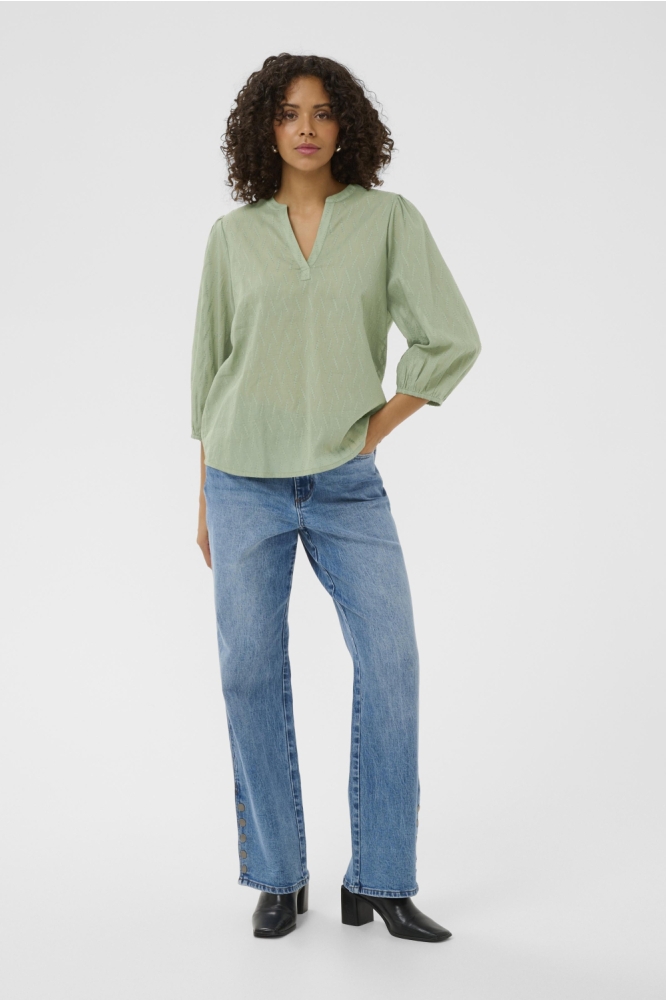 Kaffe groene dames blouse | Model
