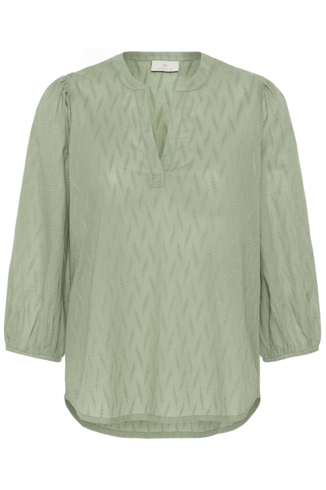 Kaffe groene dames blouse | Vooraanzicht