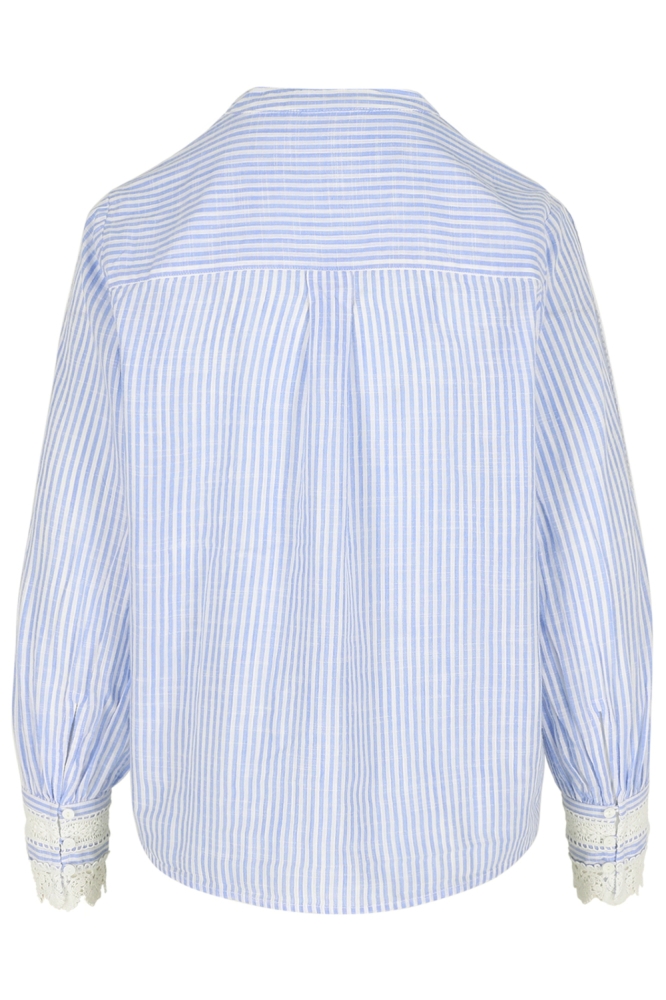 LolaLiza blauwe dames blouse | Achteraanzicht