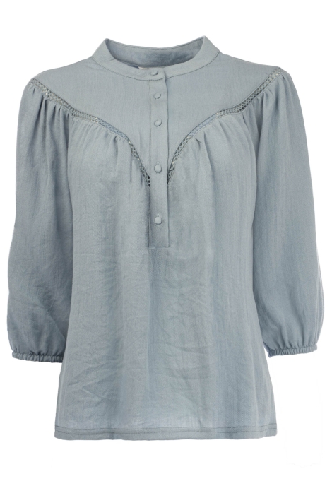 NED blauwe dames blouse | Vooraanzicht