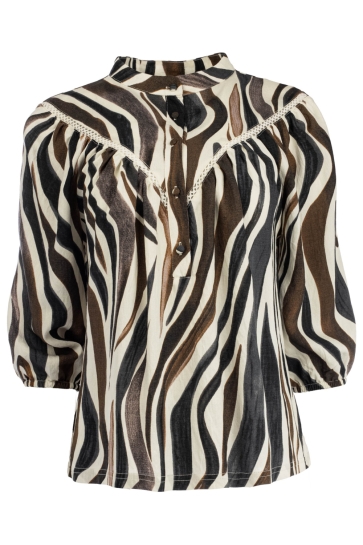 NED BOBIN 3 4 ZEBRA PRINT 26S3 SN043 02 BROWN