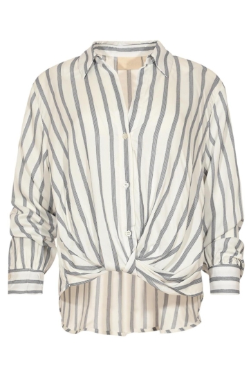 Maicazz Blouse SENSE BLOUSE SP26 20 004 SILVER STRIPE