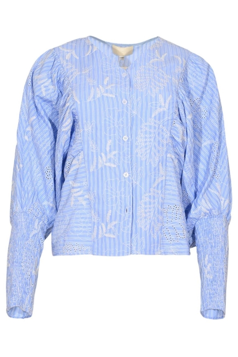 Maicazz blauwe dames blouse | Vooraanzicht