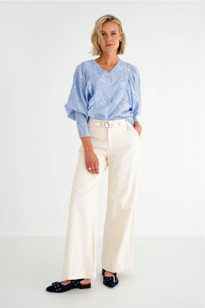 Maicazz blauwe dames blouse | Model