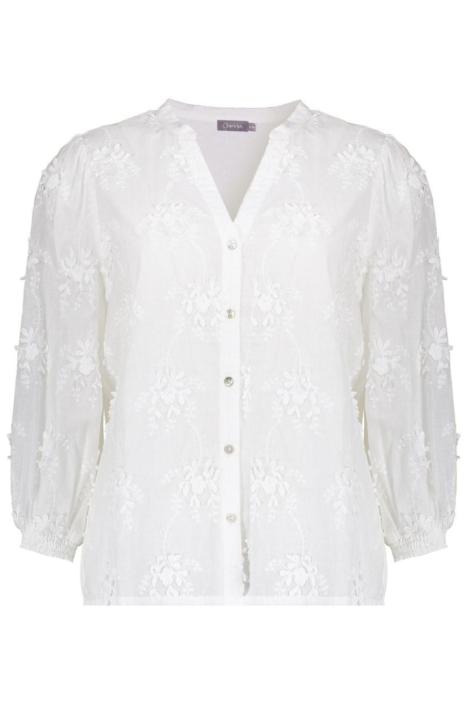 Geisha witte dames blouse | Vooraanzicht