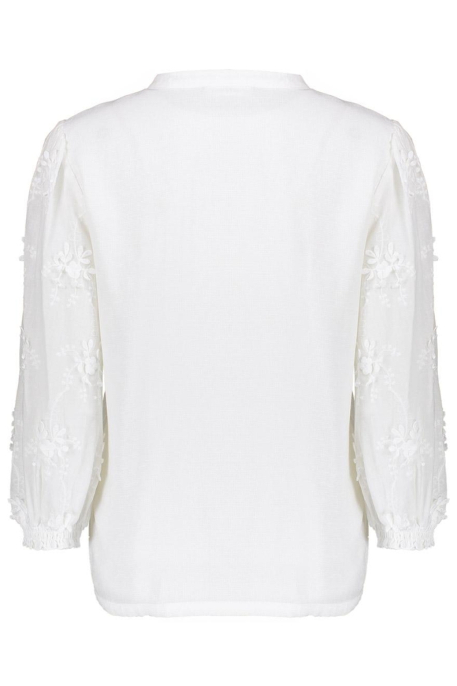 Geisha witte dames blouse | Achteraanzicht