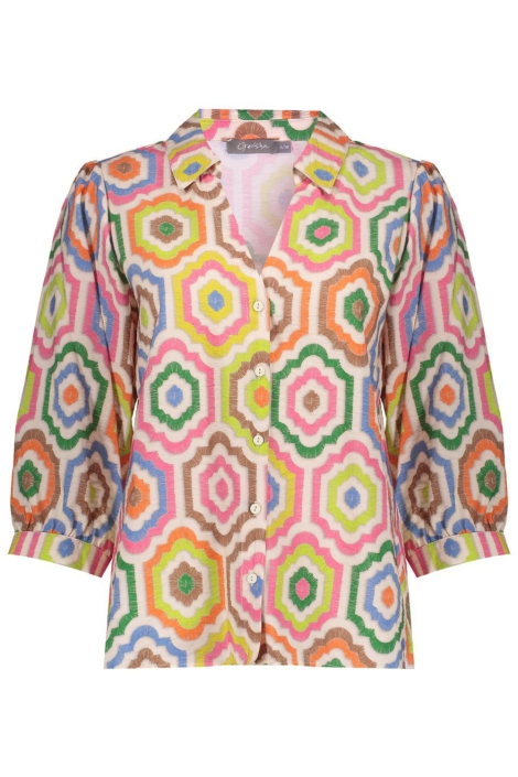 Geisha multi color dames blouse | Vooraanzicht
