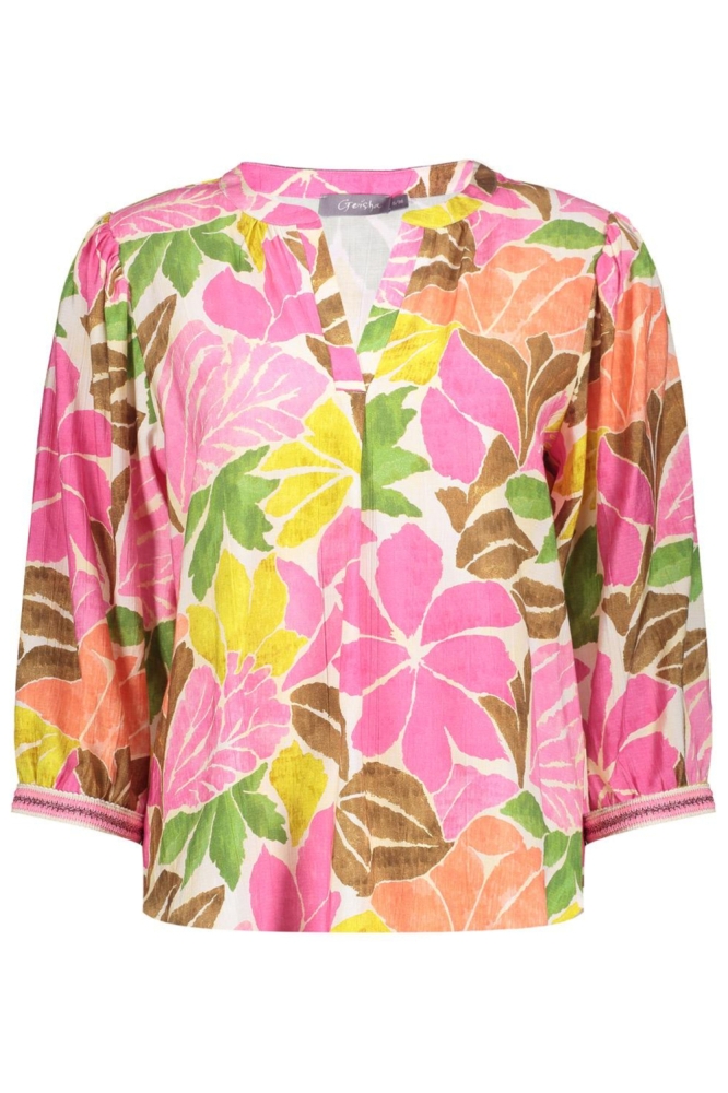 Geisha multi color dames blouse | Vooraanzicht