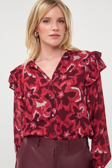 EsQualo rode dames blouse |