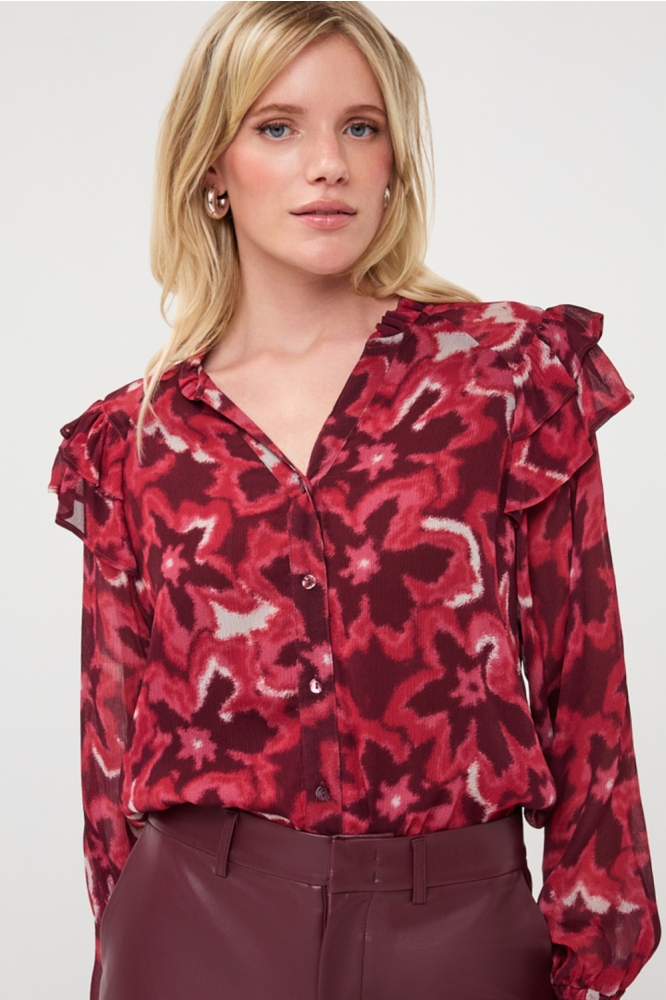 EsQualo rode dames blouse |