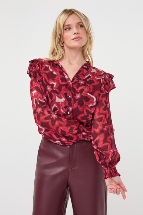 EsQualo rode dames blouse |