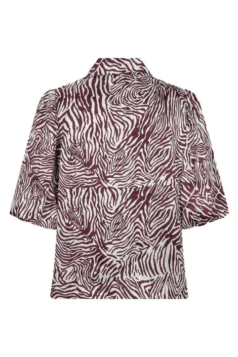 EsQualo rode dames blouse | Achteraanzicht