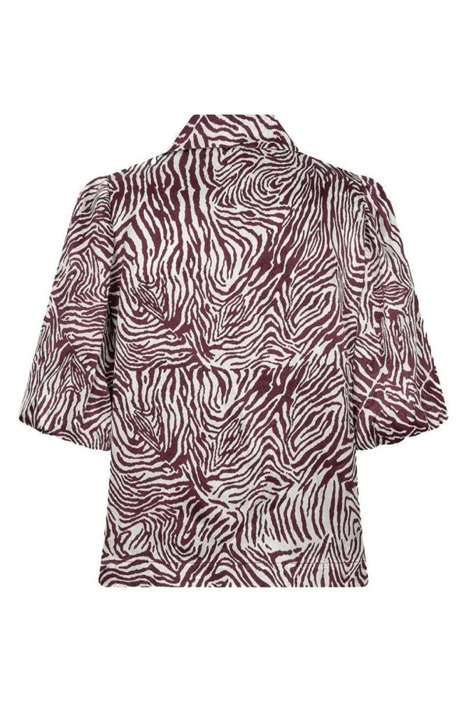 EsQualo rode dames blouse | Achteraanzicht
