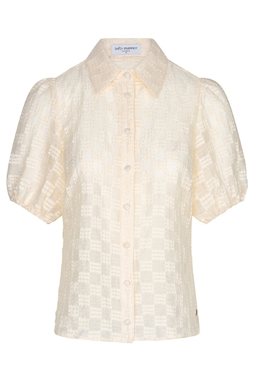 Lofty Manner Blouse BLOUSE HILLY STRUCTURED PUFF SLEEVE RH04 120 cream