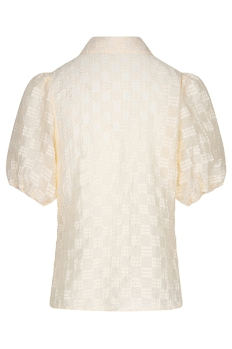 Lofty Manner beige dames blouse | Achteraanzicht