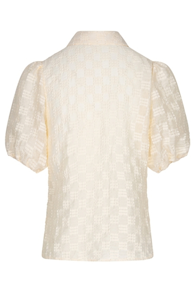 Lofty Manner beige dames blouse | Achteraanzicht