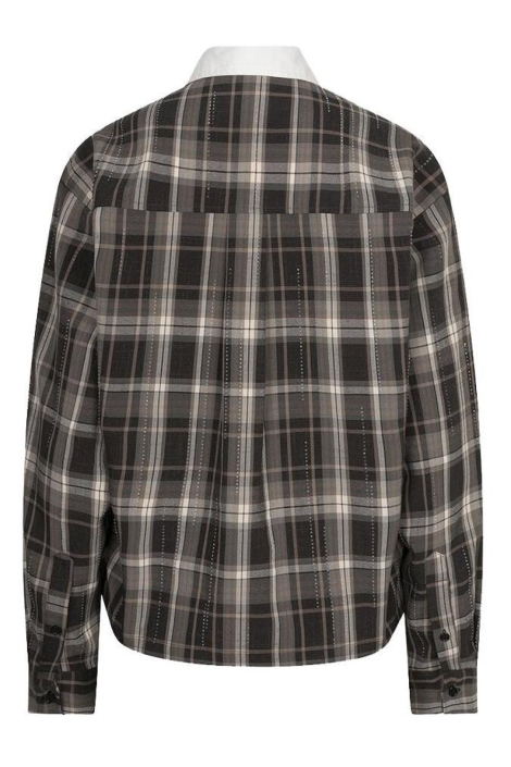 EsQualo grijze dames blouse | Achteraanzicht