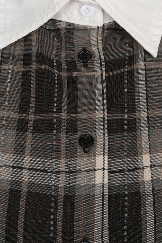 EsQualo grijze dames blouse | Kleurstaal