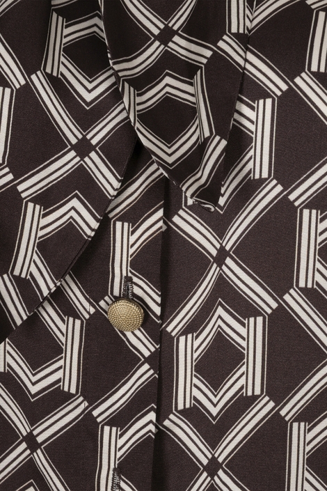EsQualo bruine dames blouse | Kleurstaal