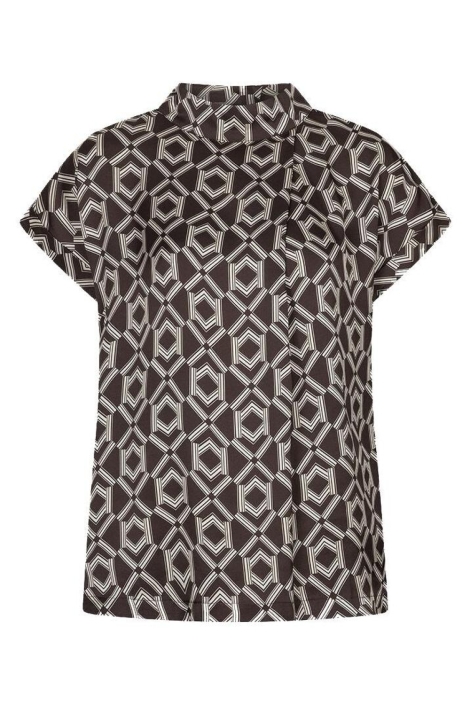 EsQualo bruine dames blouse | Vooraanzicht