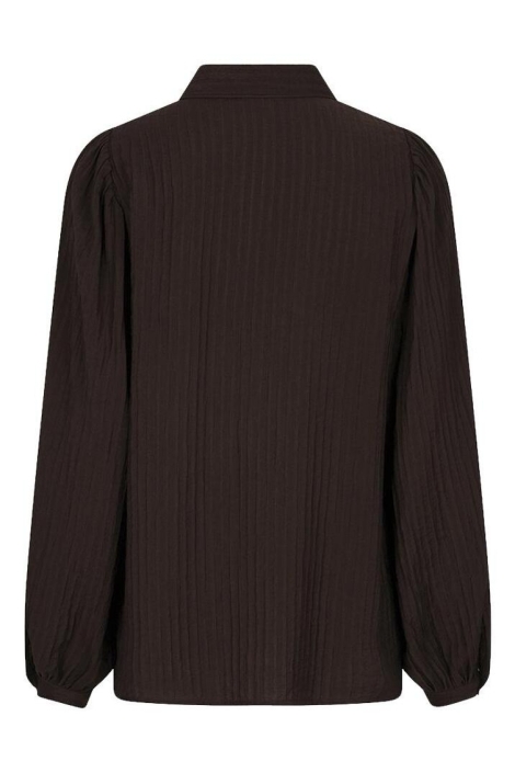 EsQualo bruine dames blouse | Achteraanzicht