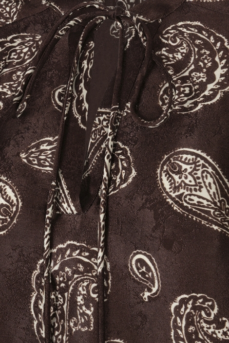 EsQualo bruine dames blouse | Kleurstaal