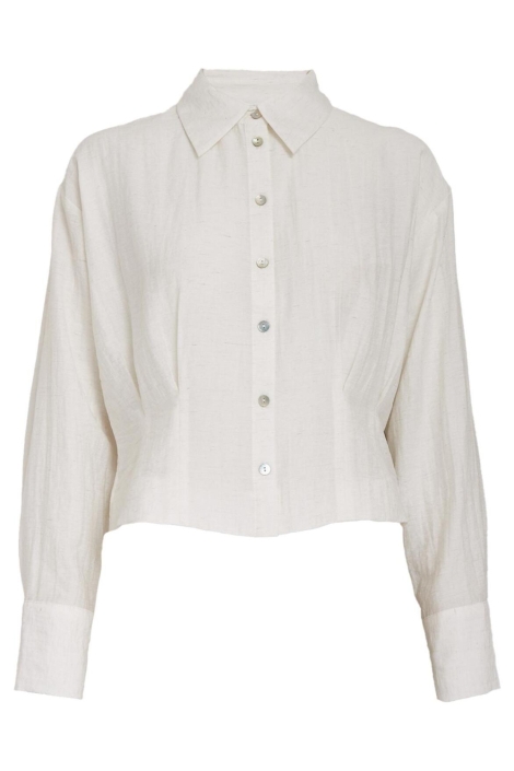 Minus ecru dames blouse | Vooraanzicht
