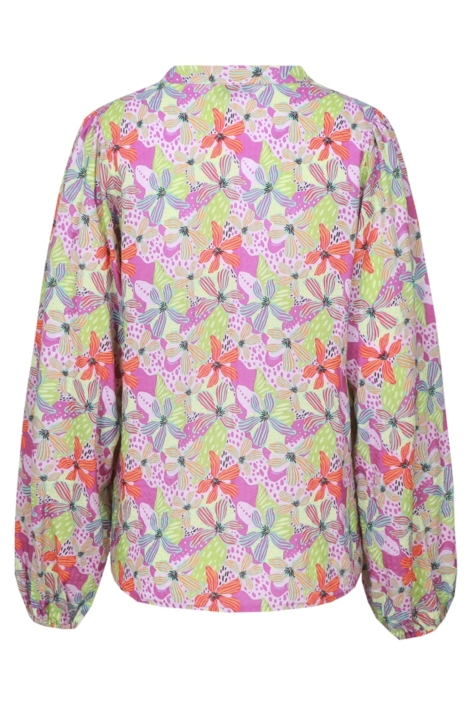 Fluresk multi color dames blouse | Achteraanzicht