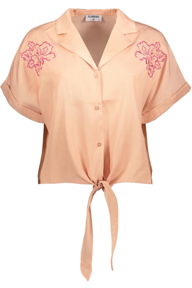 Fluresk roze dames blouse | 