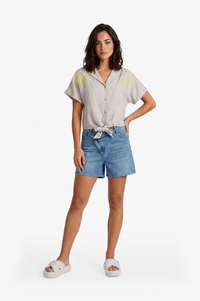 Fluresk taupe dames blouse | Model
