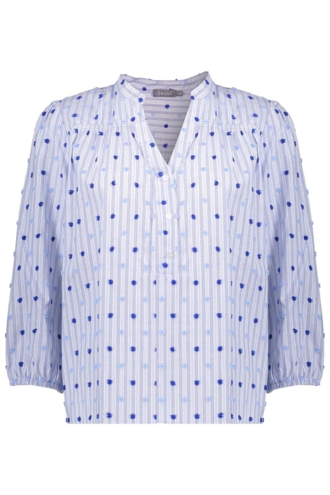 Geisha blauwe dames blouse | Vooraanzicht