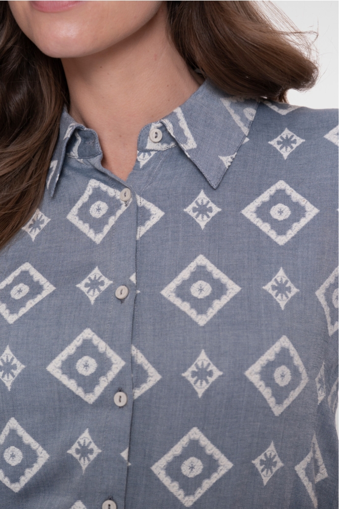 Geisha blauwe dames blouse | Unique Selling Point