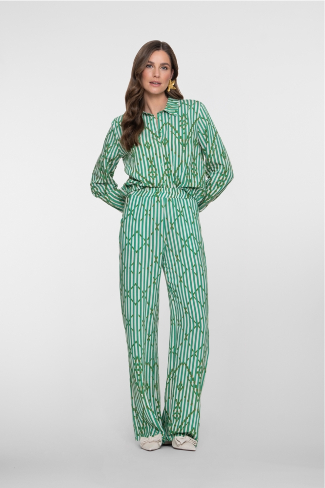Geisha groene dames blouse | Model