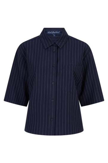 Red Button NORA BLOUSE PINSTRIPE SRB4777 Dark Blue