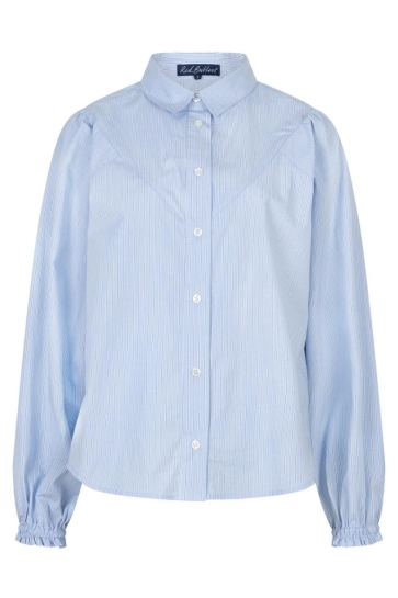 Red Button VICTORIA POPLIN STRIPE LONG SL SRB4839 Light Blue