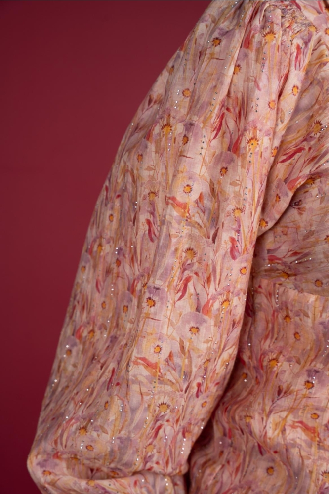 I-coni-K multi color dames blouse | Close up