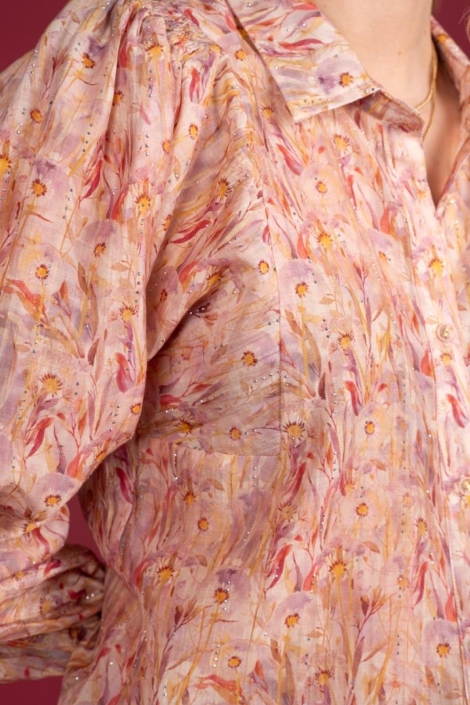 I-coni-K multi color dames blouse | Close up