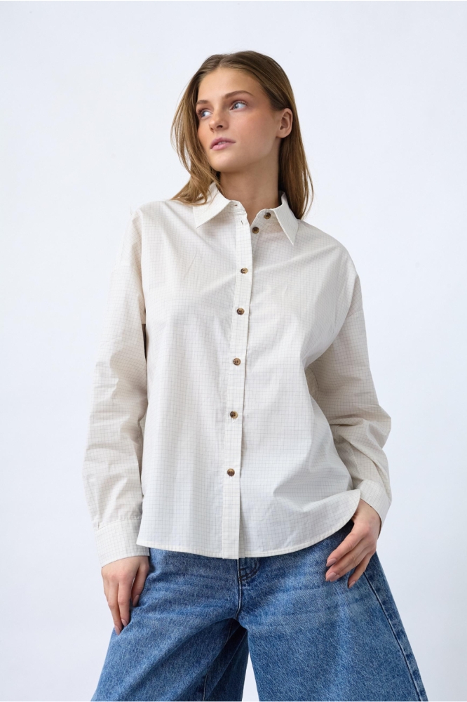 SisterS point witte dames blouse | Model vooraanzicht