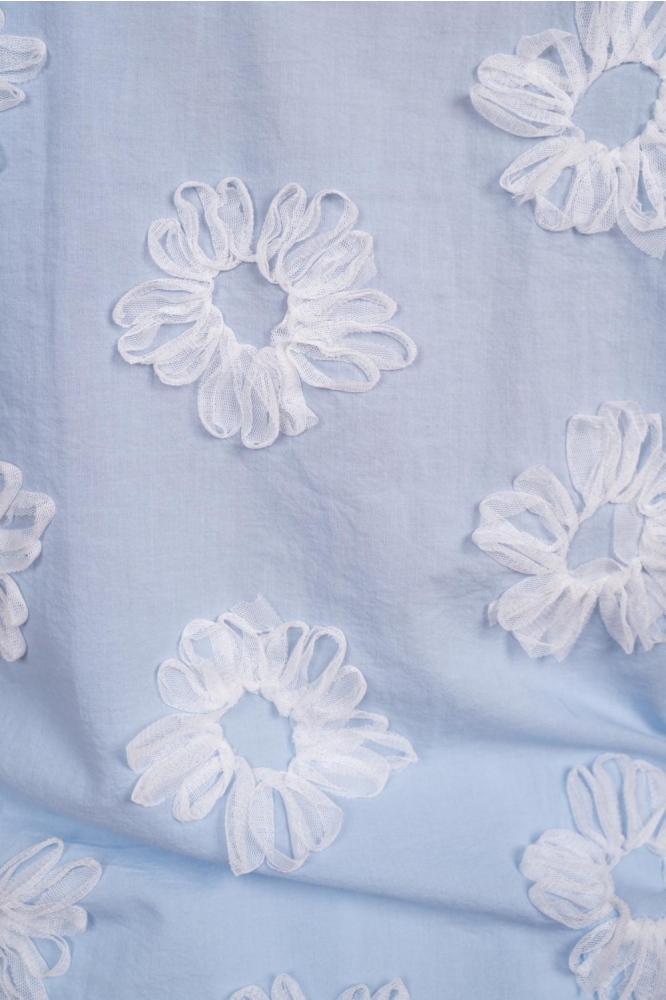 I-coni-K blauwe dames blouse | Close up