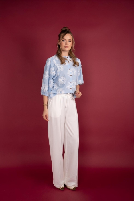 I-coni-K blauwe dames blouse | Model