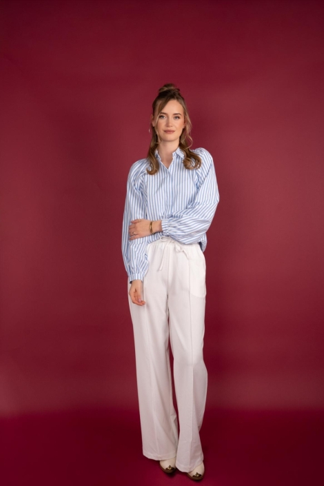 I-coni-K blauwe dames blouse | Model