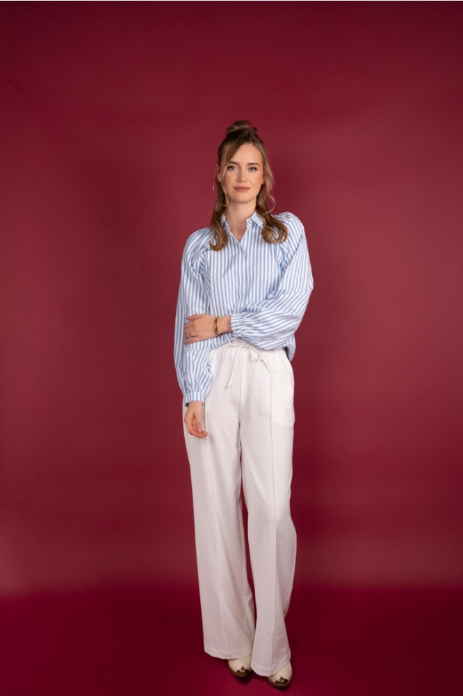 I-coni-K blauwe dames blouse | Model