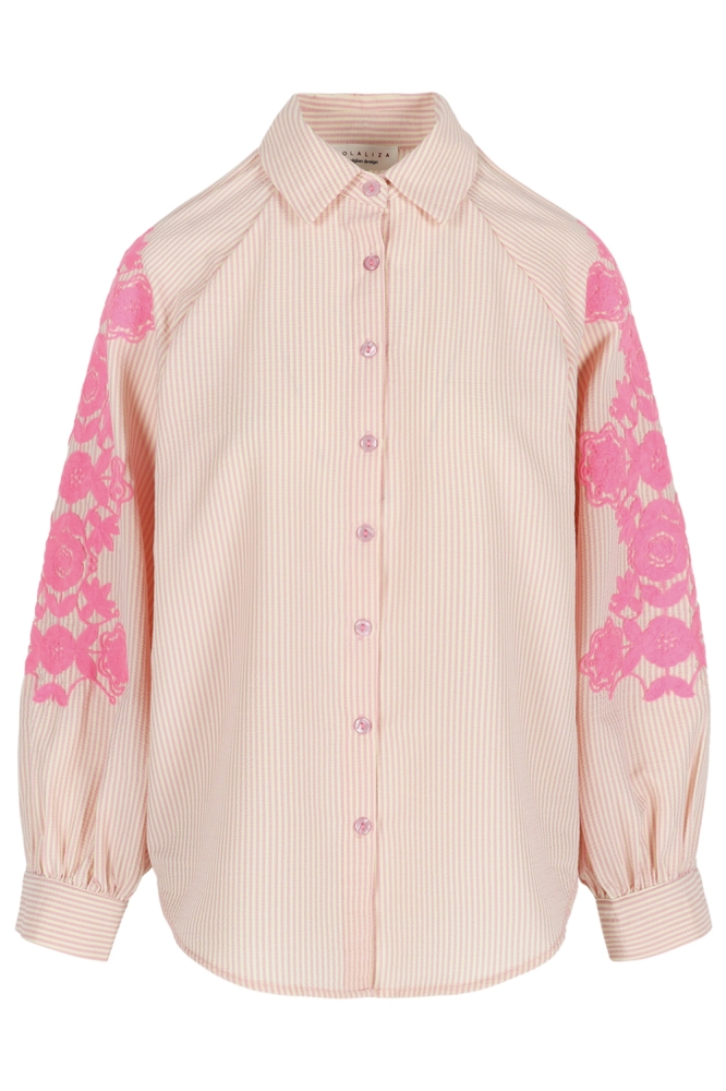 LolaLiza roze dames blouse | Vooraanzicht